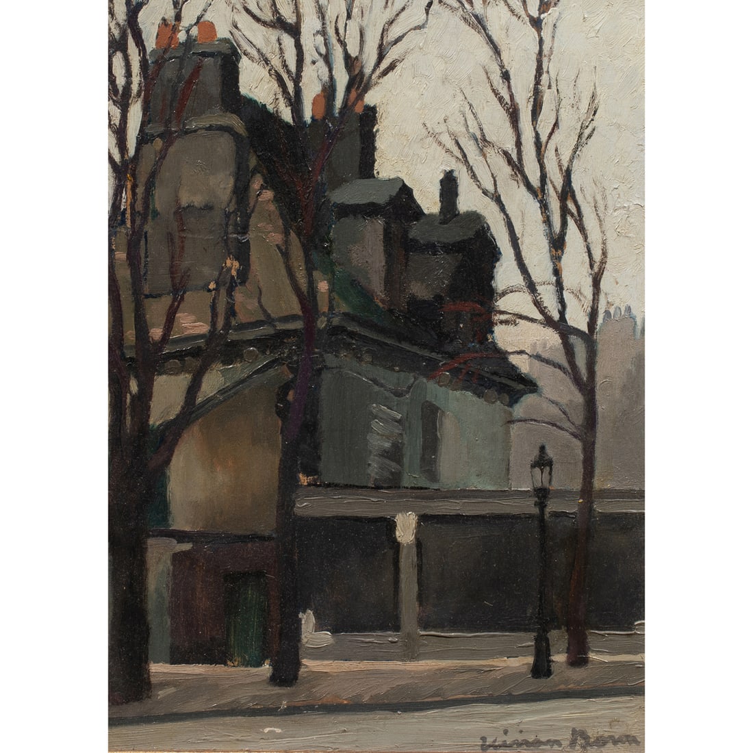 Painting, Vivian Browne Boron: Vivian Browne Boron (American, b. 1902), Untitled, oil on board, signed lower right, sight: 15.5"h x 11.25"w, overall (with frame): 17.25"h x 13.25"w