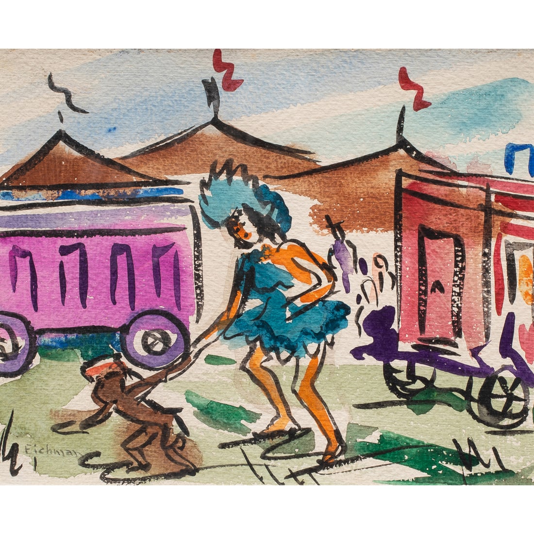 Watercolor, Bernard Von Eichman (1 of 5)