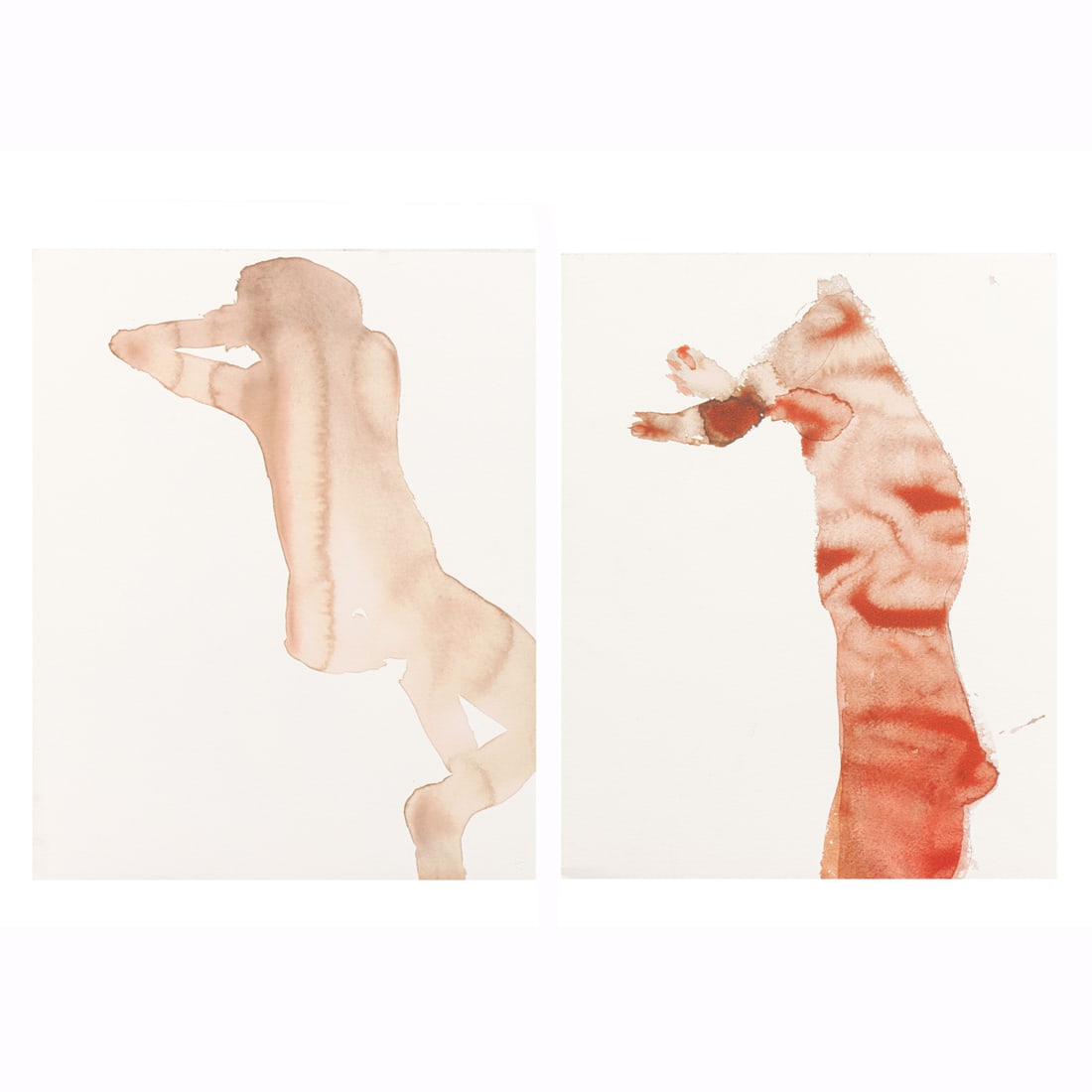 Prints, Nathan Oliveira: (lot of 2) Nathan Oliveira (American, 1928-2010), Orange County Nudes #11 and #13, each iris prints, pencil initialed and dated verso, each edition 3/35, published by Trillium Press, each sheet