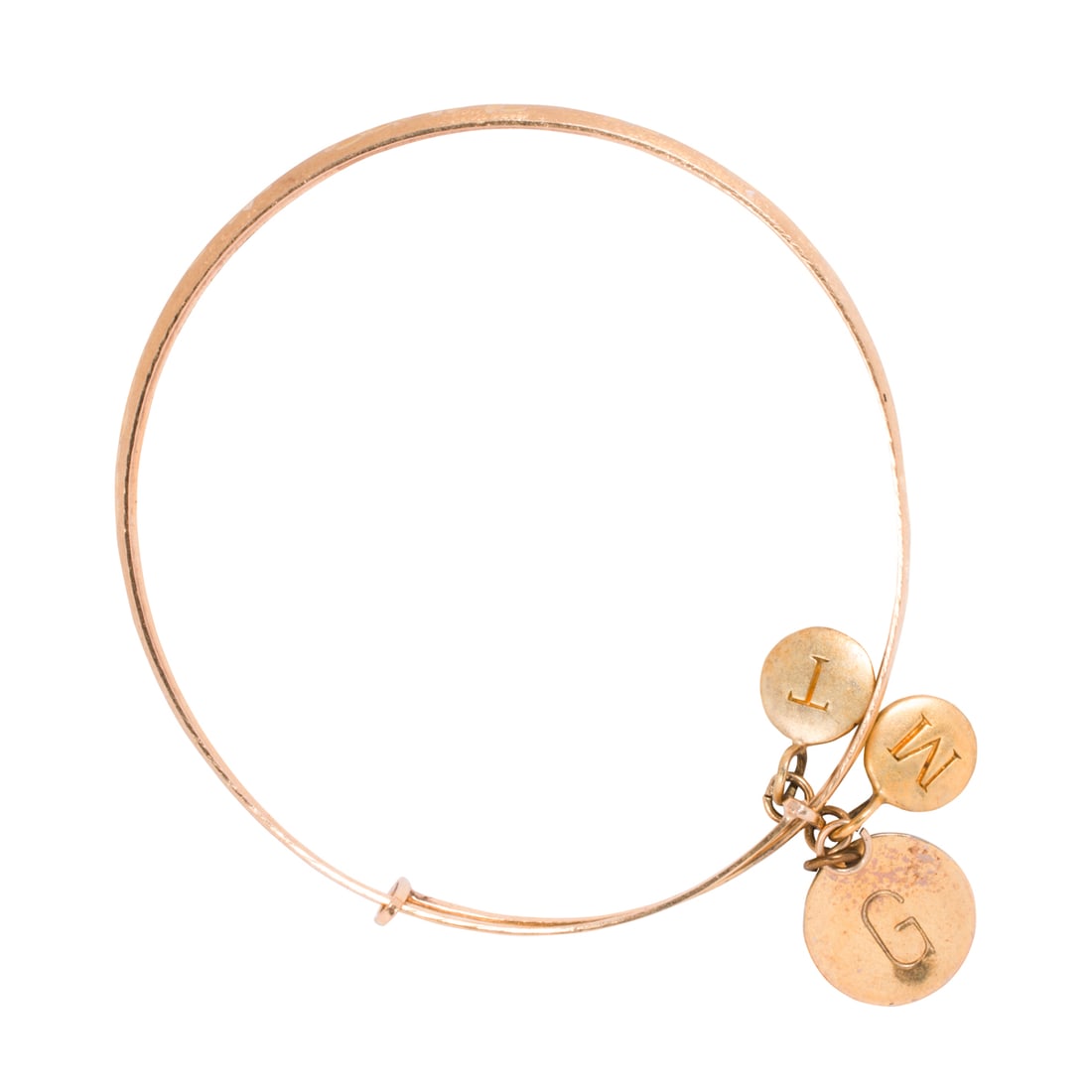 A gold bangle bracelet - 2