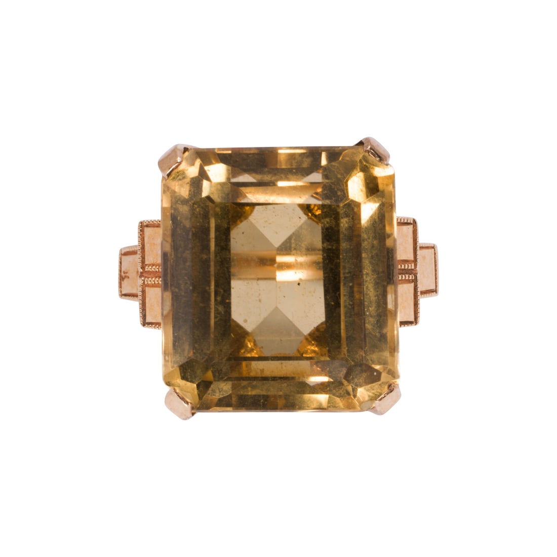 A retro citrine and 14k gold ring (1 of 2)