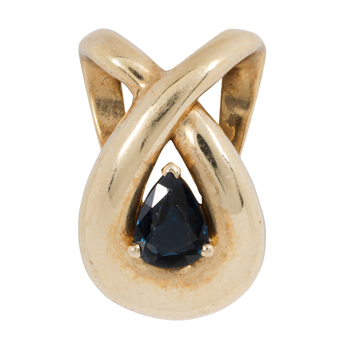 A sapphire and 14k gold pendant (1 of 1)
