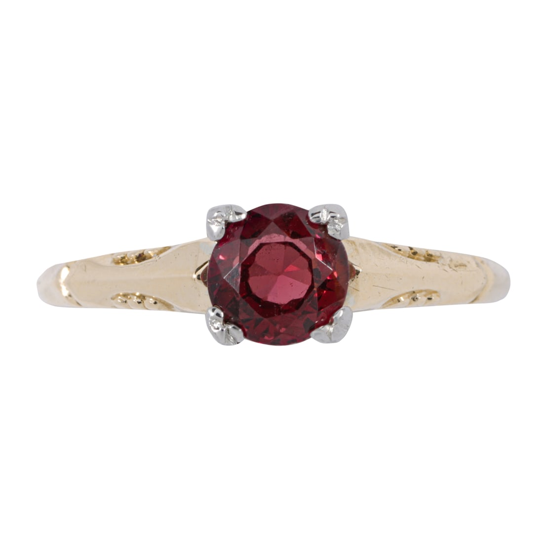 A pink spinel and 18k bi-color gold ring (1 of 2)