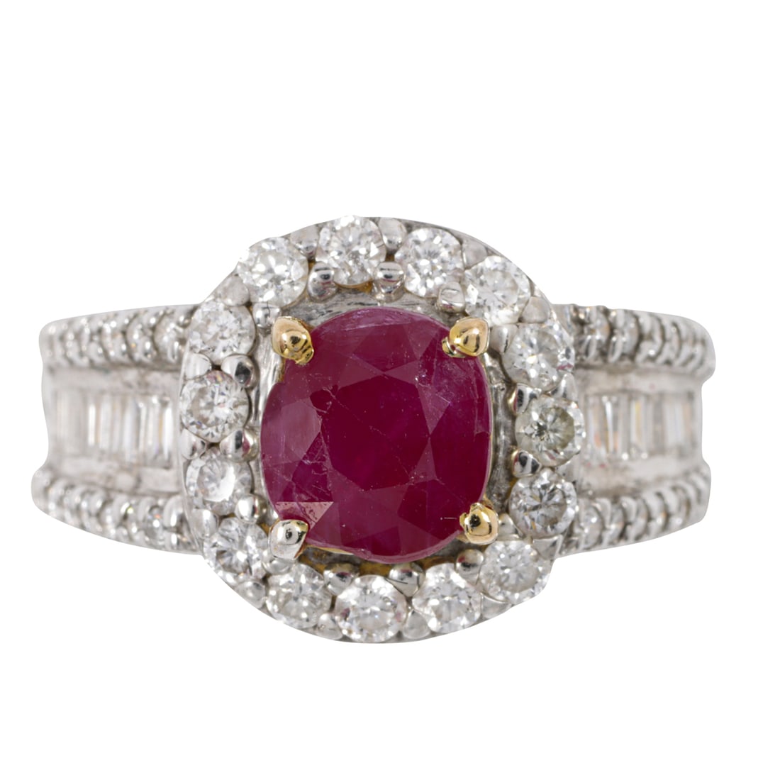 A ruby, diamond, and 18k bi-color gold ring (1 of 2)