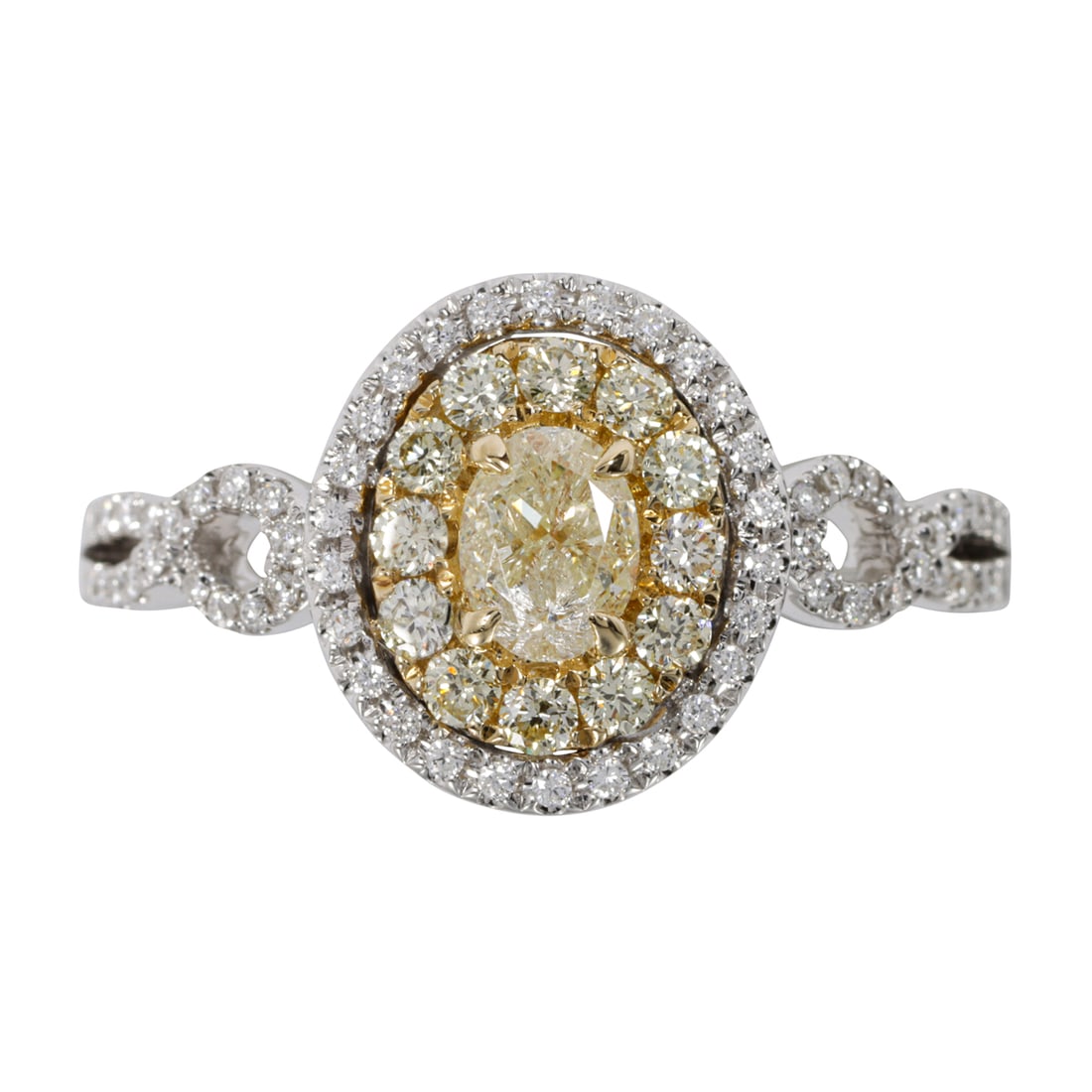 A diamond and 14k bi-color gold ring (1 of 2)