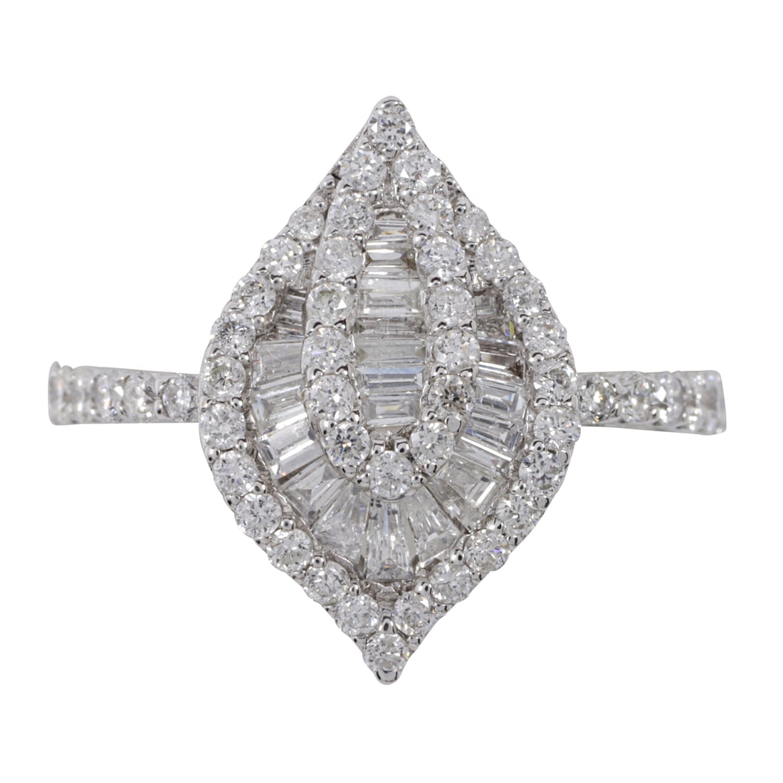 A diamond and 18k white gold ring (1 of 2)