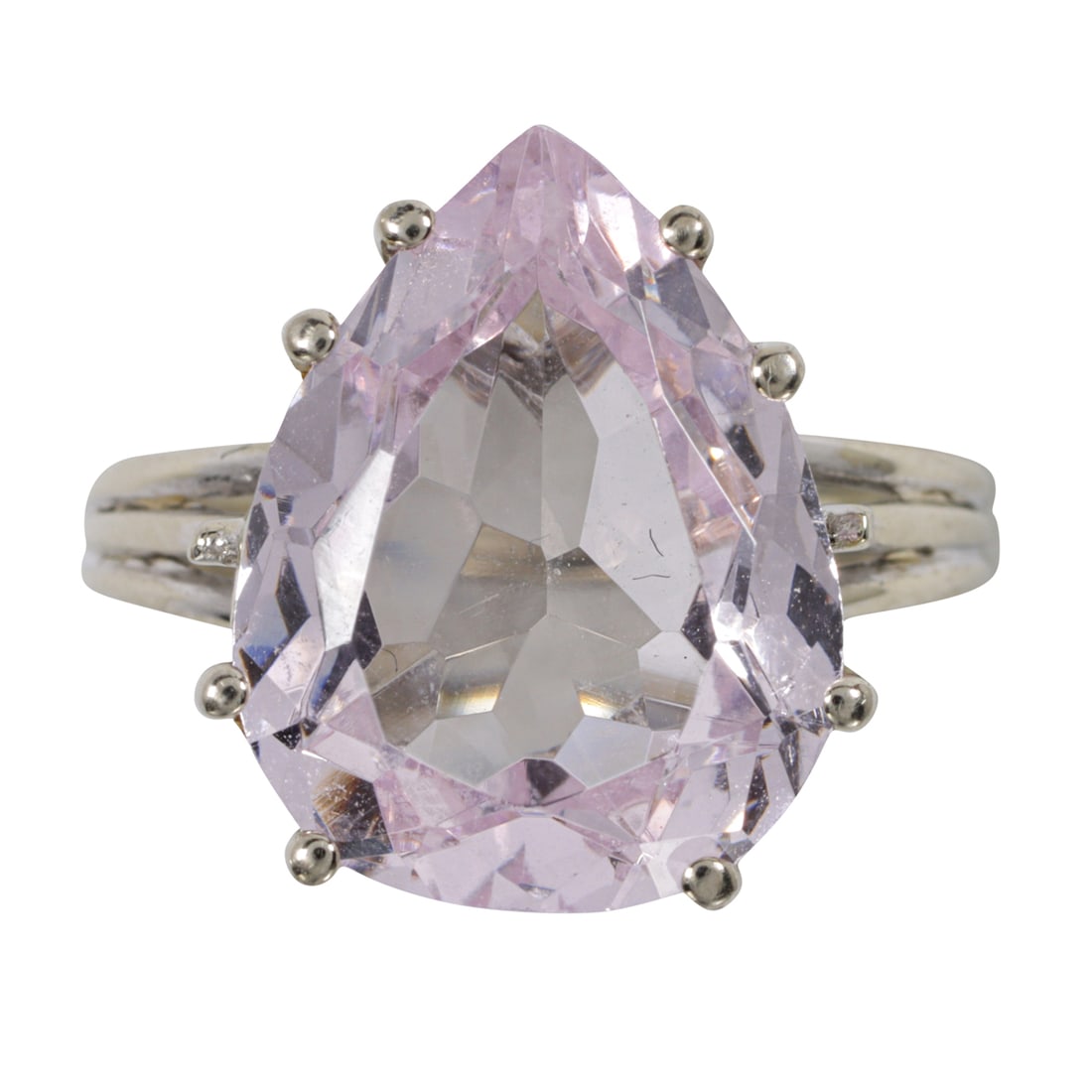 A kunzite and 18k white gold ring (1 of 2)