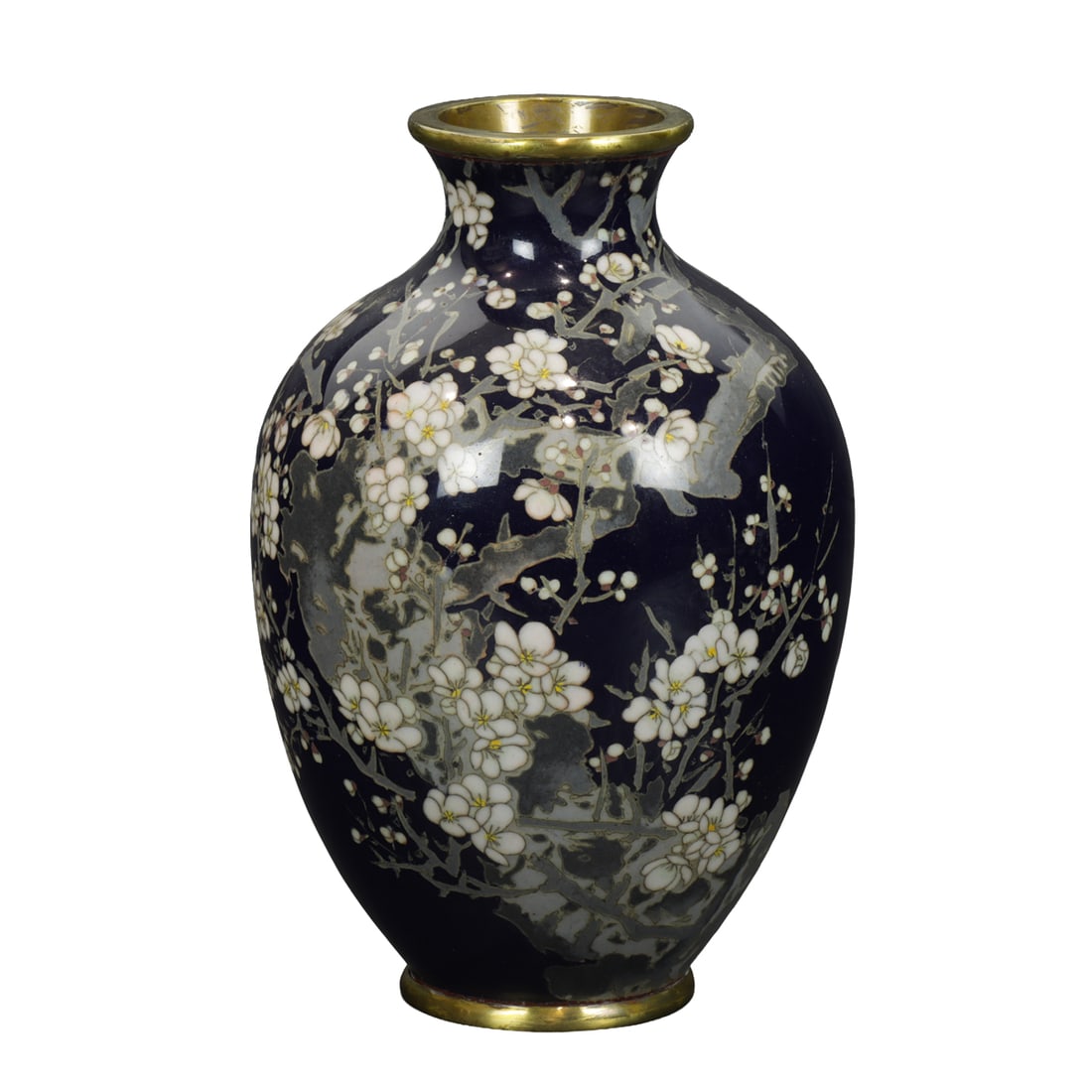 A Japanese cloisonne enamel 'sakura' vase (1 of 5)
