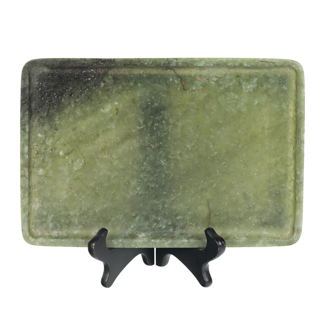 A Chinese spinach jade rectangular tray (1 of 4)