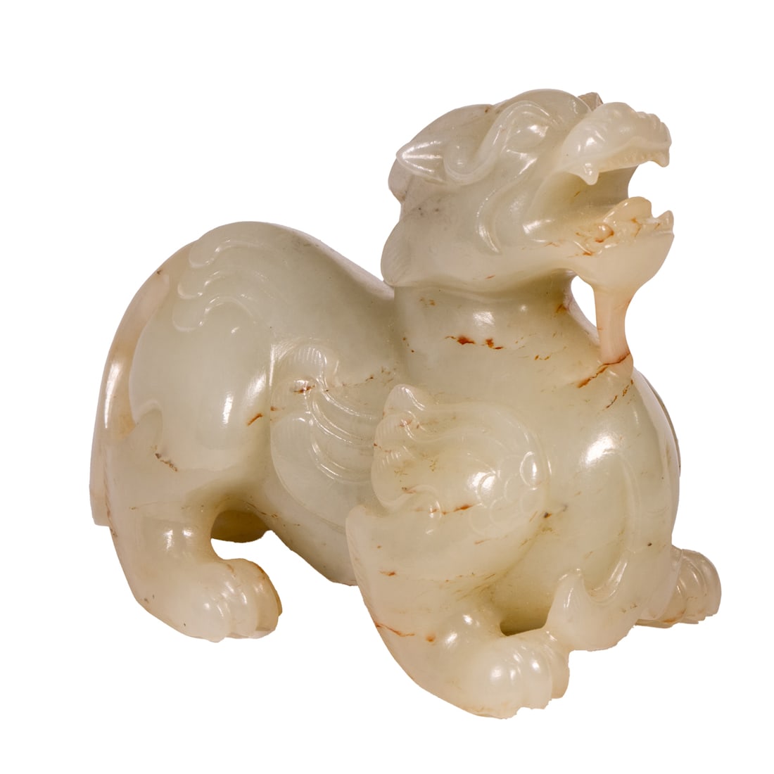 A Chinese white jade pixiu (1 of 3)