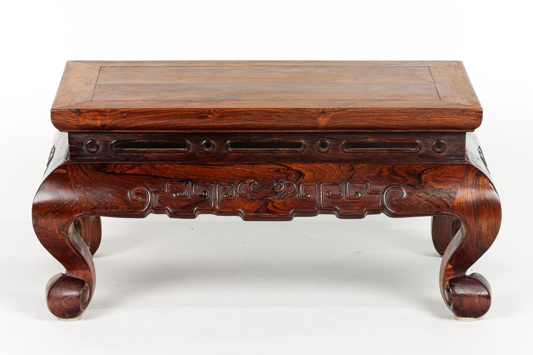A Chinese huanghuali rectangular low table - 3