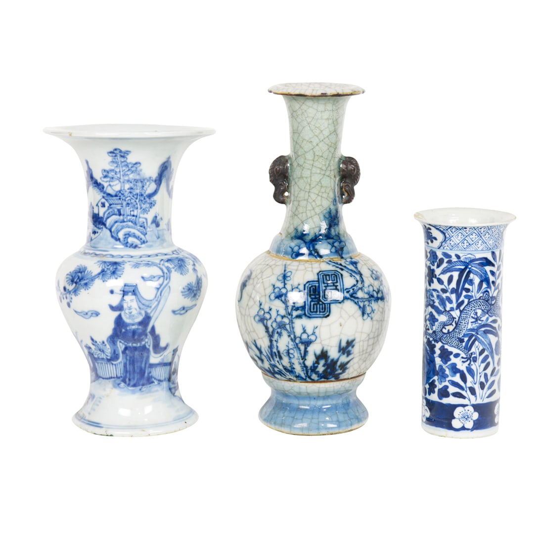 (lot of 3) Chinese blue and white vases (1 of 7)