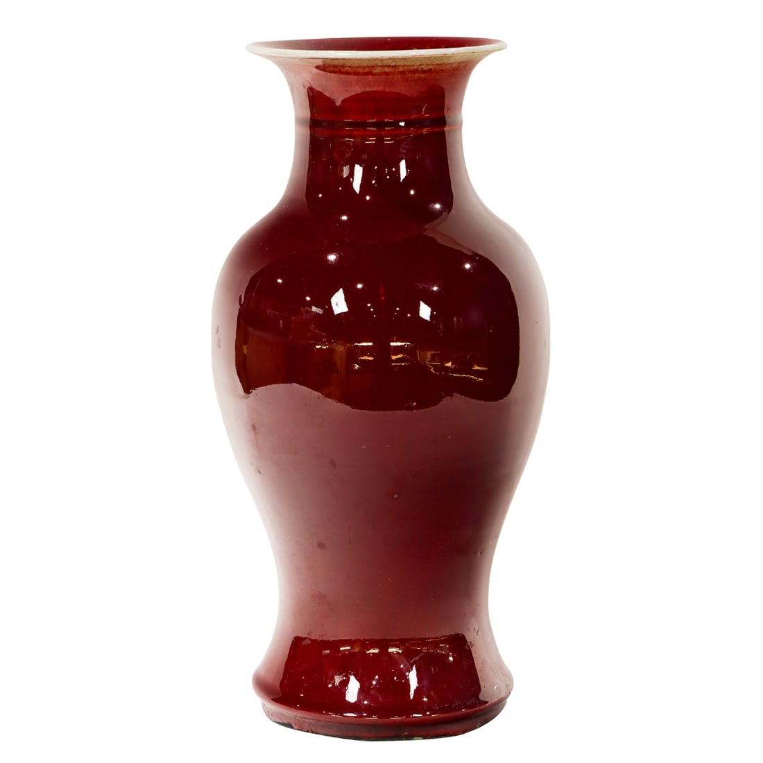 A Chinese ox-blood glazed vase (1 of 4)