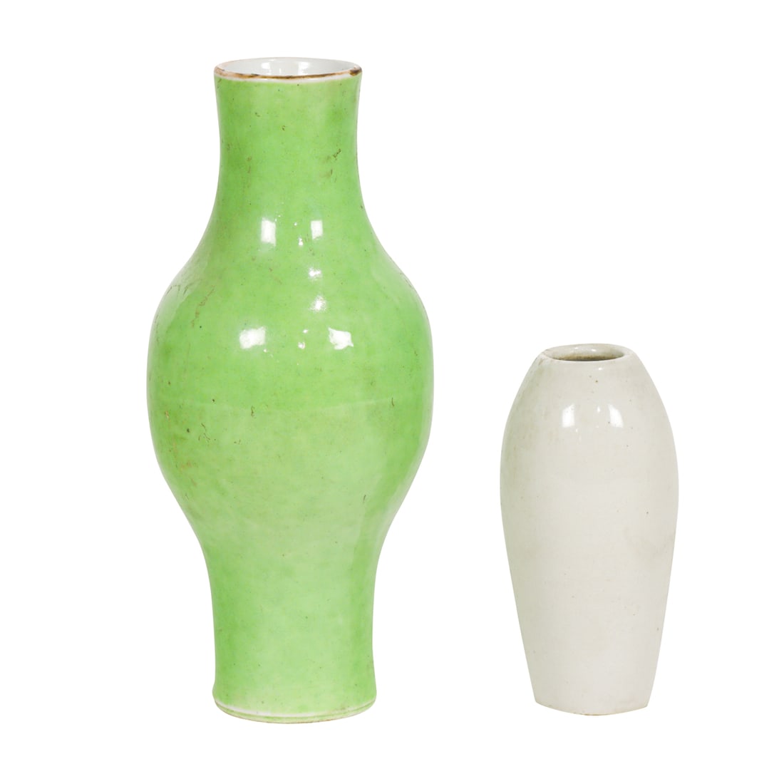 (lot of 2) Chinese monochrome glazed vases (1 of 6)