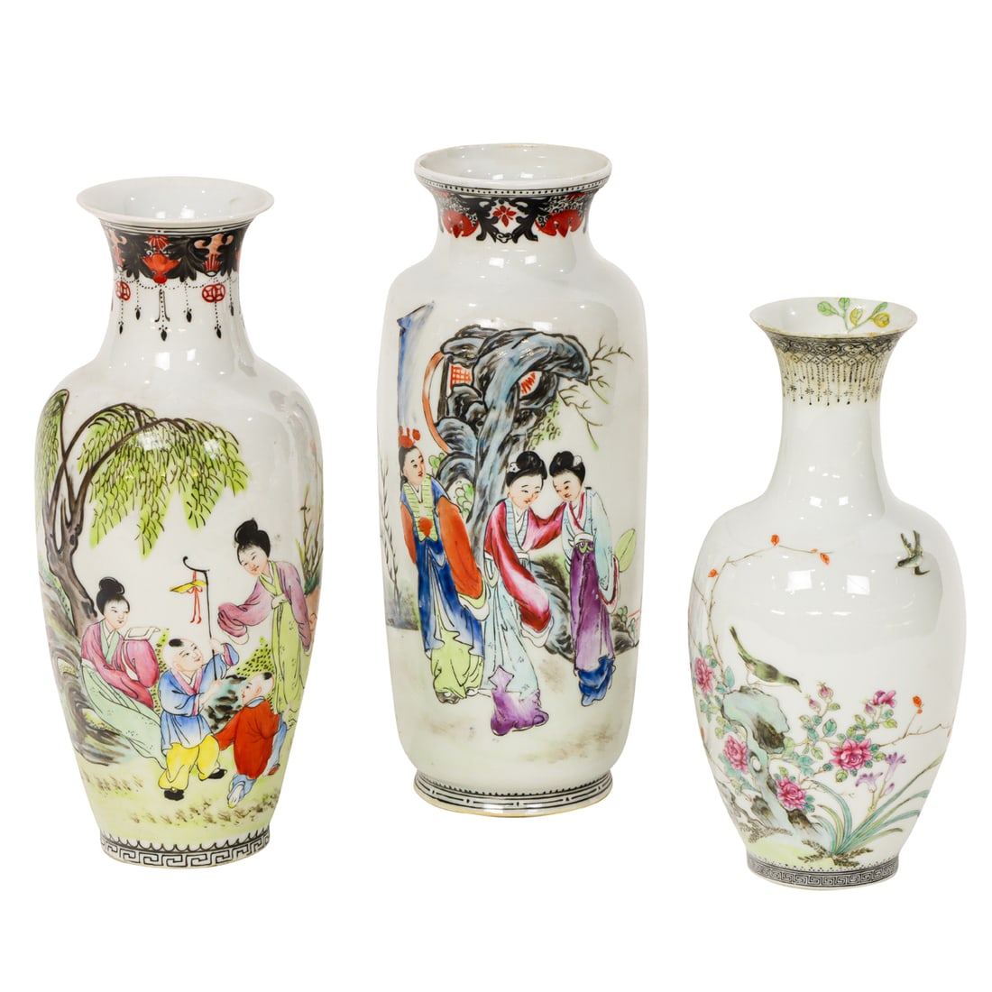 (lot of 3) Chinese famille rose vases (1 of 4)