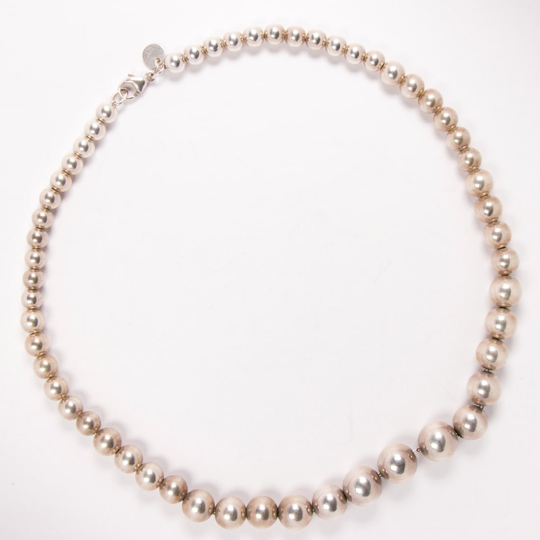 A silver beaded necklace (1 of 1)