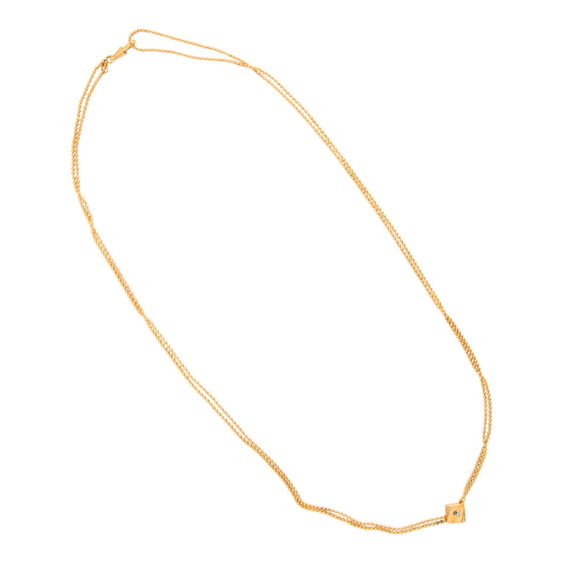 A Victorian opal and seed pearl gold plated slide necklace (1 of 2)