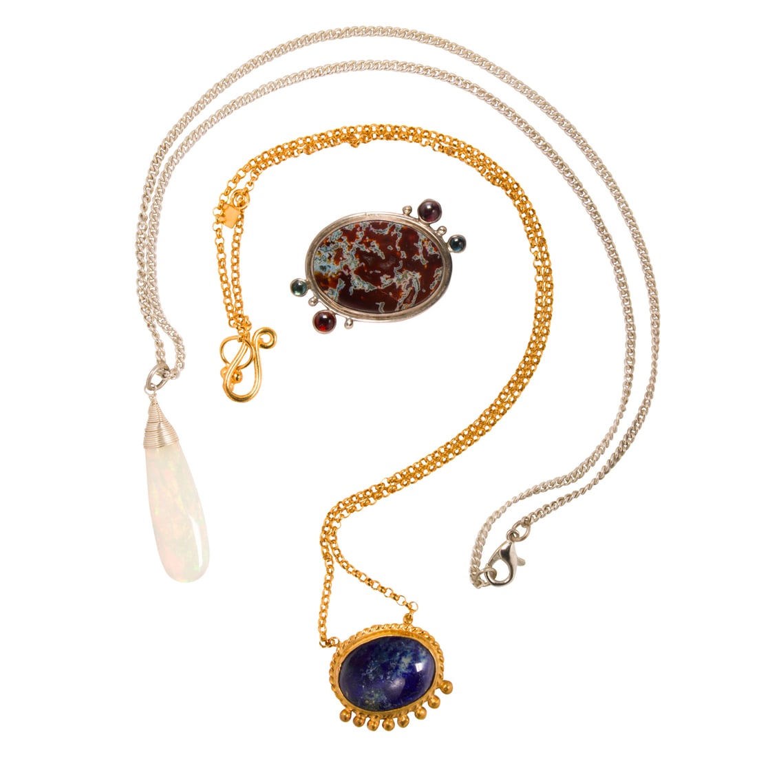 A miscellaneous group of hardstone jewelry (1 of 2)