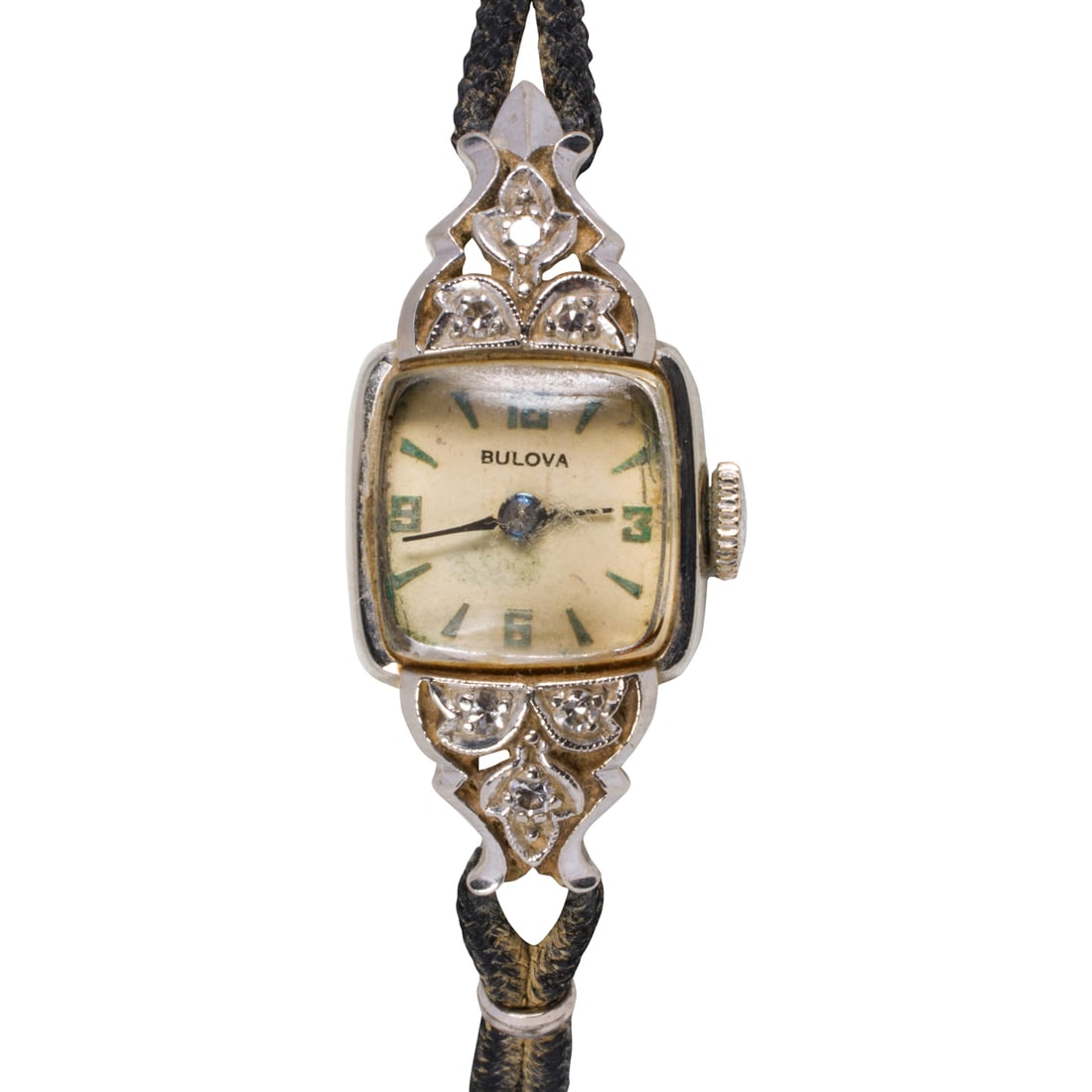 A Bulova diamond, 14k white gold, and gold-filled cocktail watch (1 of 2)