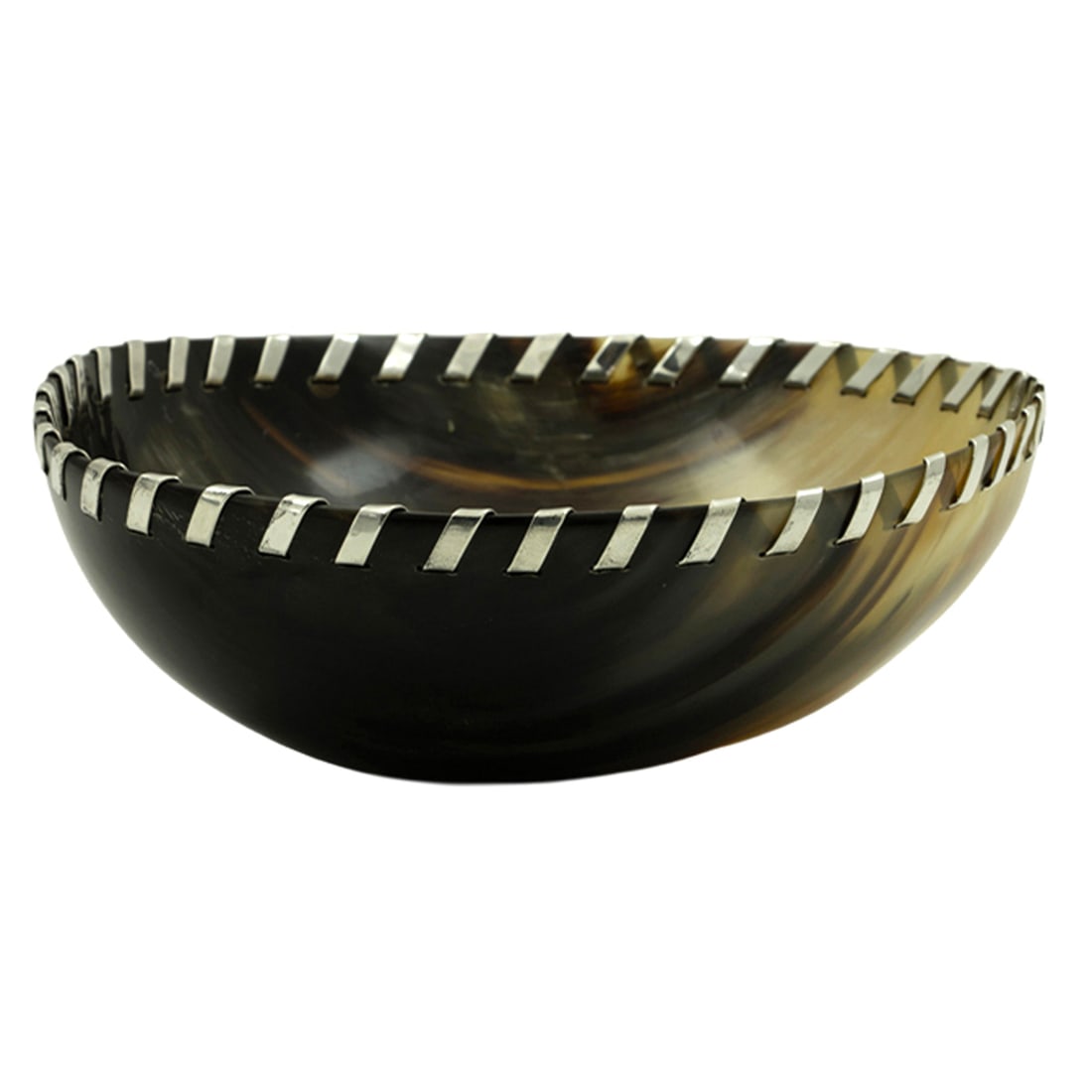 A John Hardy buffalo horn sterling stitched bowl (1 of 2)