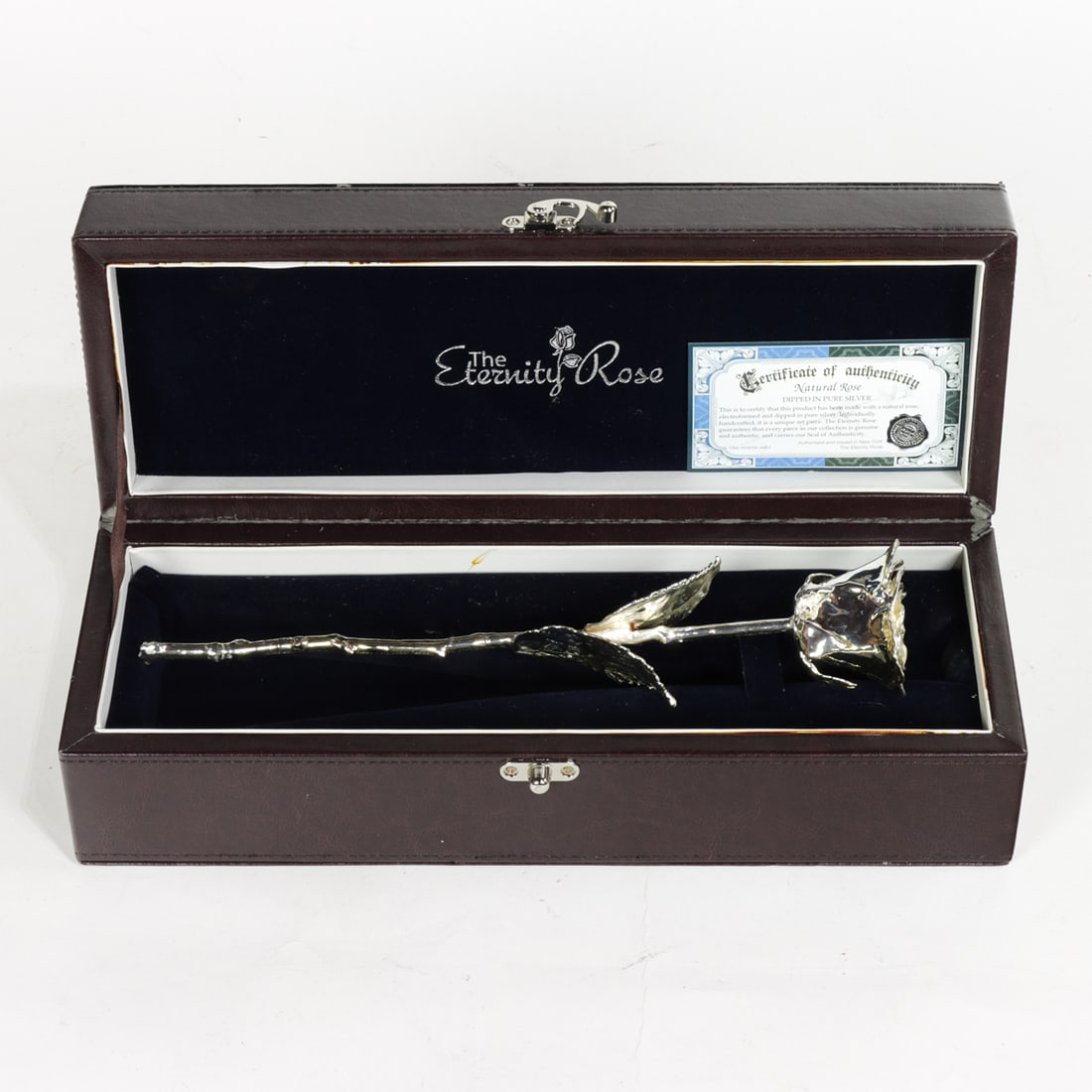 The Eternity Rose silver dipped natural rose in presentation box and certificate of authenticity (1 of 1)