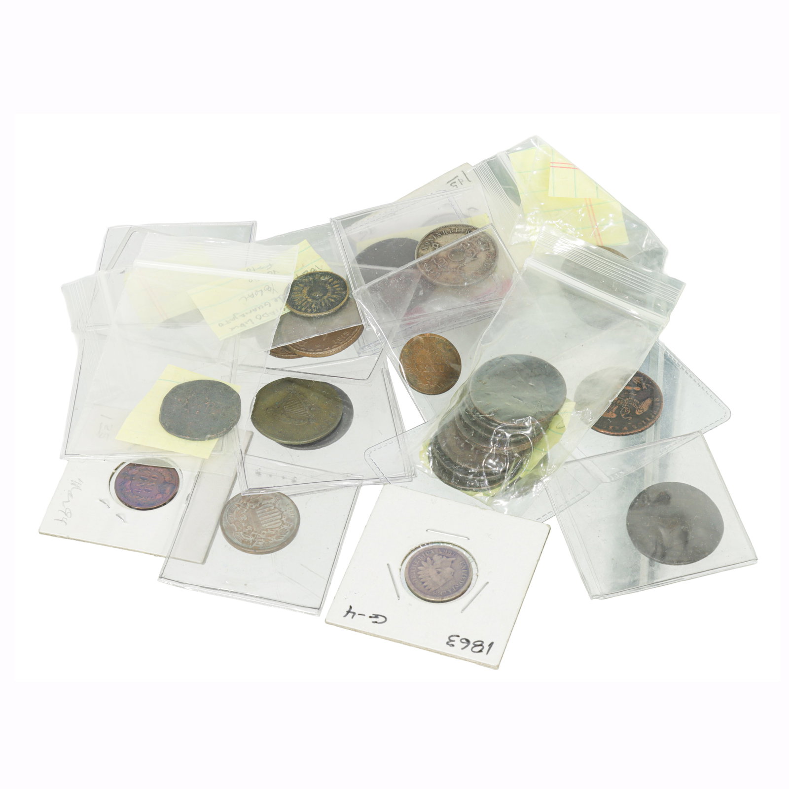 A group of twenty-six world coins and tokens (1 of 1)