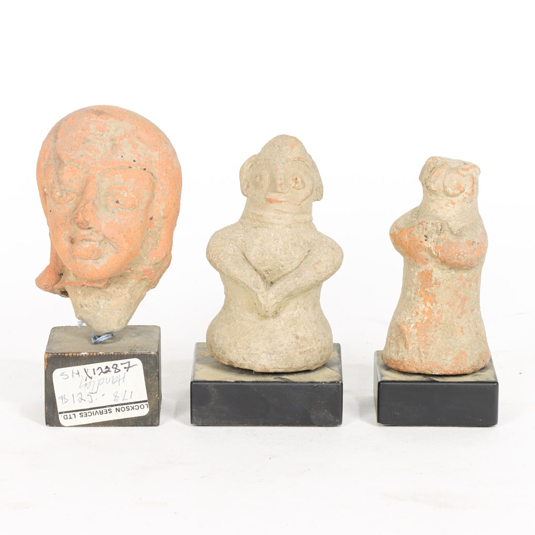 A group of three Continental and Asian pottery figures (1 of 1)