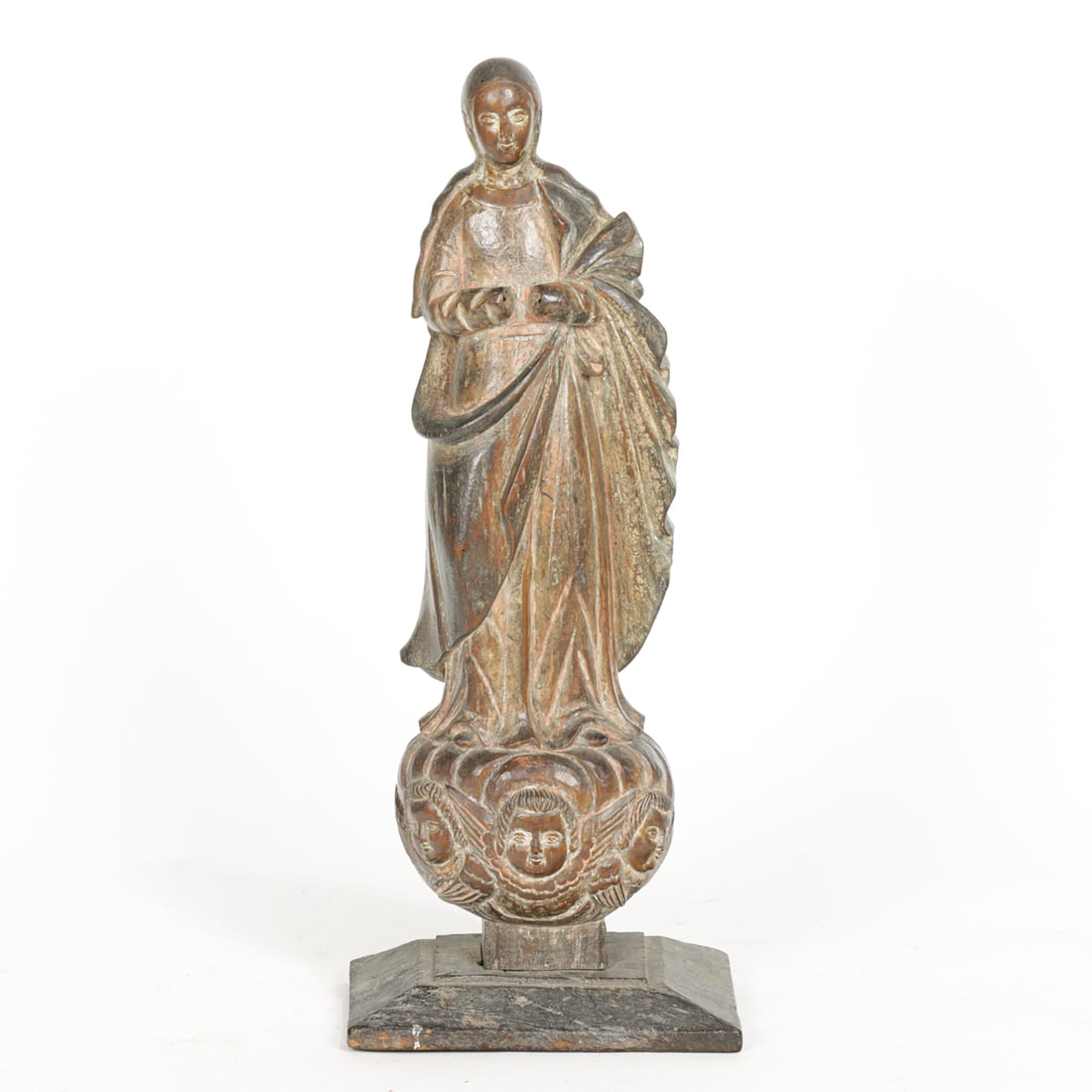 A 19th Century Wood Santos figure of Mary (1 of 1)