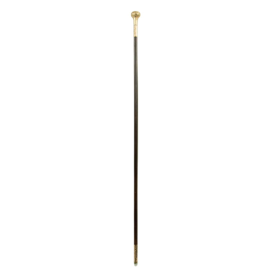 A walking stick with repousse gold-filled handle (1 of 1)