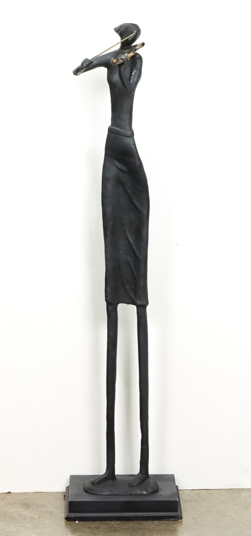 A tall Contemporary iron figure of violinist (1 of 1)