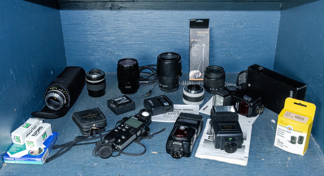 A group of camera lens and other accessories (1 of 1)