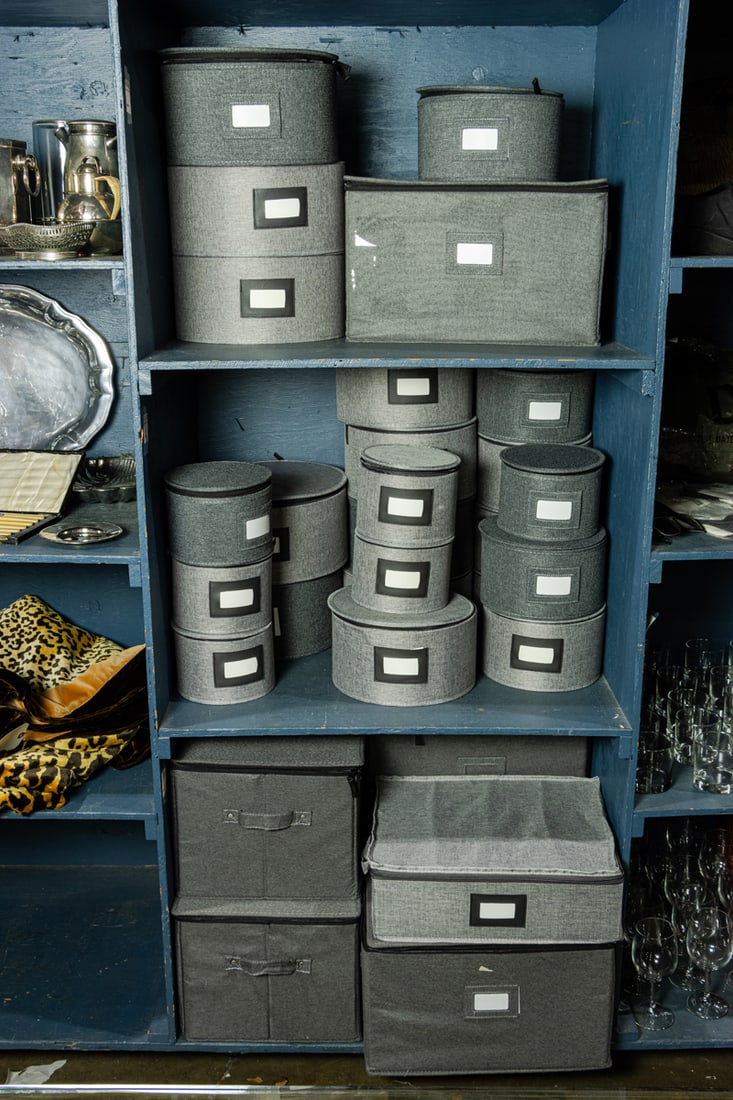 Thirty storage cases for dish sets and glassware (1 of 1)