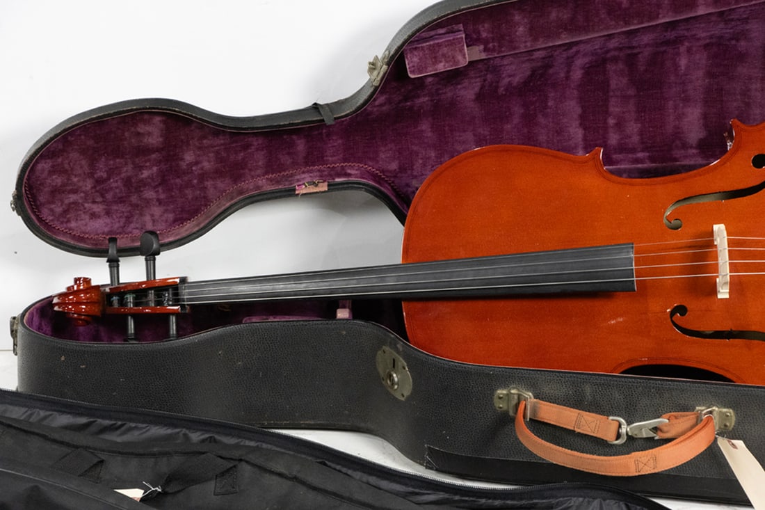 A full-size cello in soft case - 2