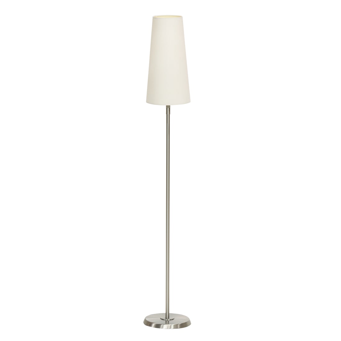 A German Modern brushed metal adjustable floor lamp: A German Modern brushed metal adjustable floor lamp, Holtkotter, late 20th century, the base marked 'HOLTKOETTER LEUCHTEN', 51"h (closed overall) x 8.5"dia (base)