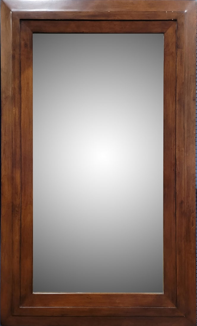 A large Contemporary wood mirror with paneled frame (1 of 1)