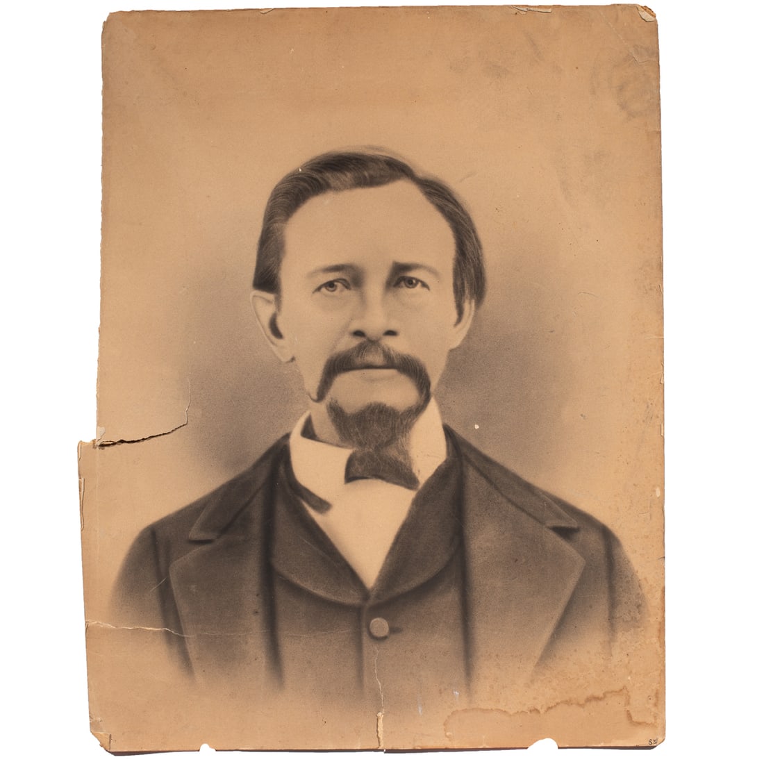 Painting, Portrait of Louis V. Hautier: Anonymous (19th century), "Portrait of Louis V. Hautier," oil, museum inventory no: R836.1, sheet (unframed): 20"h x 16"w. Provenance: Property of the Fine Arts Museums of San Francisco to Benefit