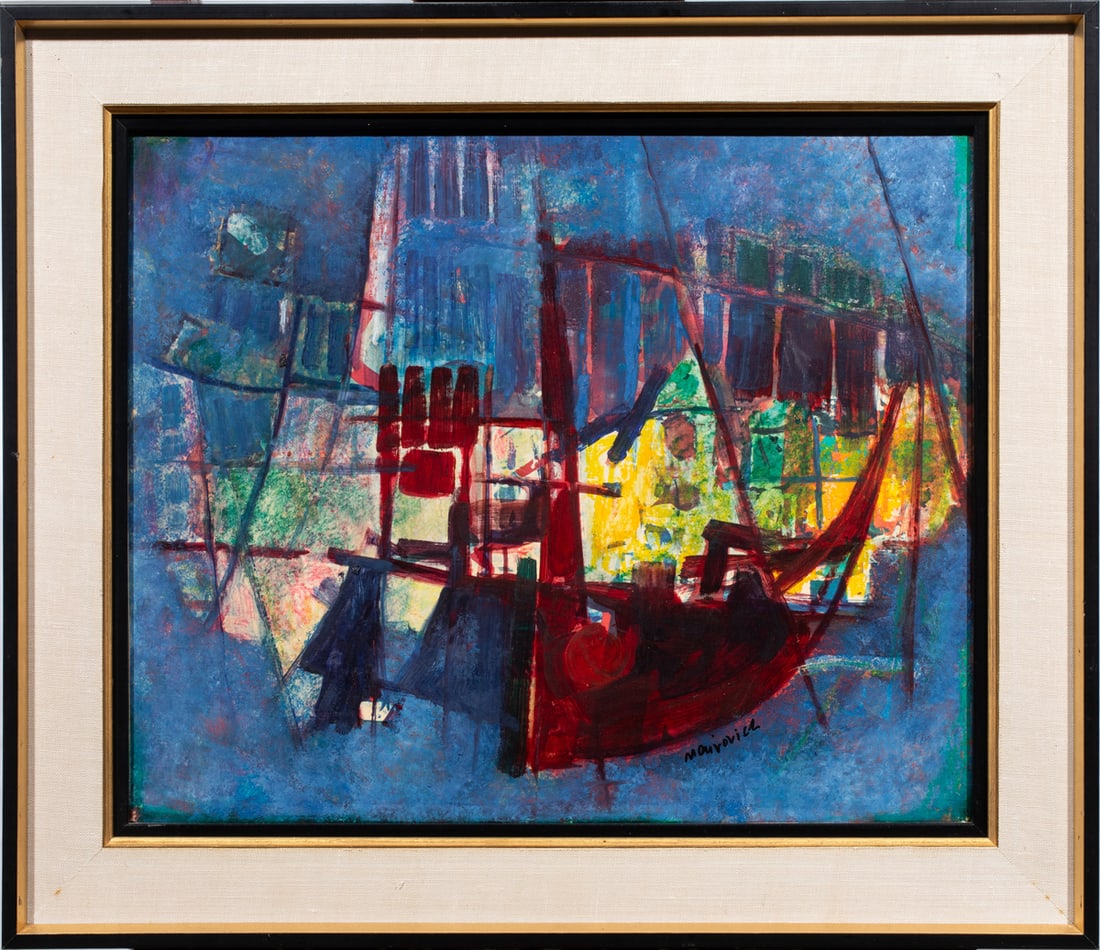 Painting, Russian School (20th century): Russian School (20th century), Untitled, oil on canvas, signed "Moirovich" lower right, overall (with frame): 20.75"h x 24"w