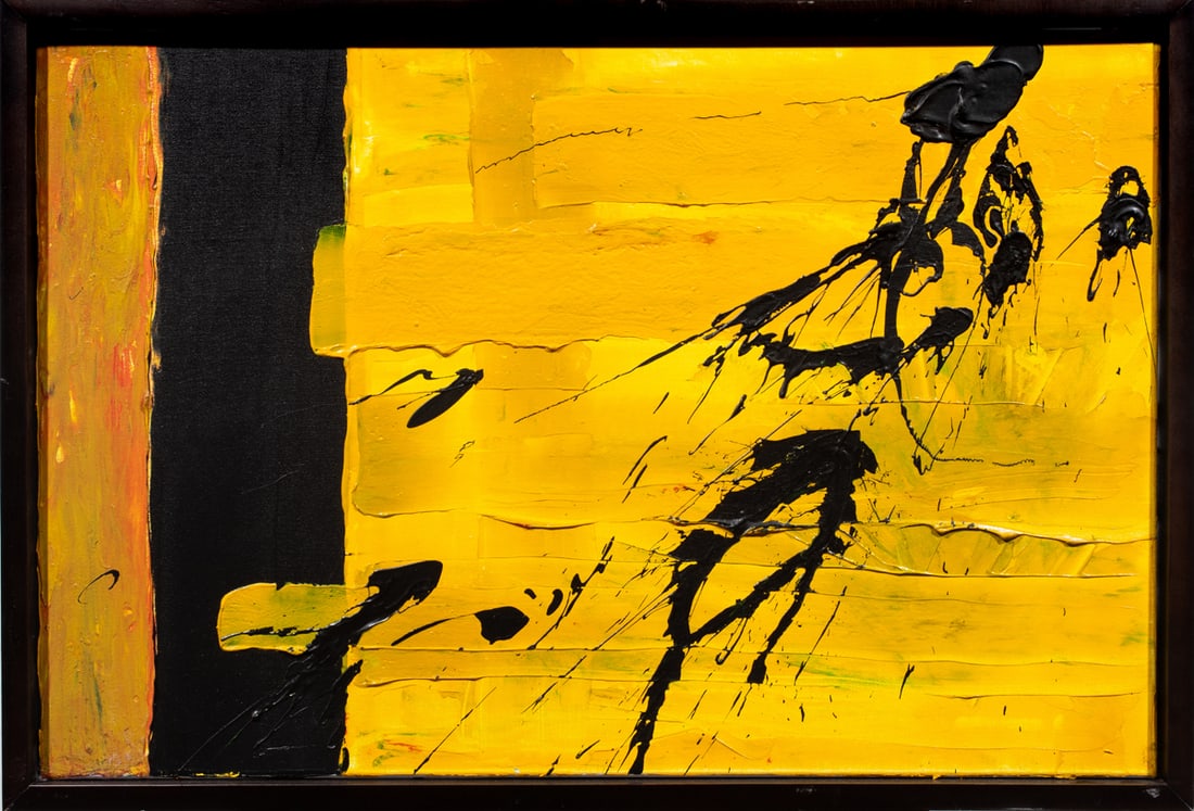 Painting, Claude Boocock: Claude Boocock (Canadian, 21st century), "Danseur Espagnol," 2006, acrylic on canvas, signed, titled, and dated verso, overall (with frame): 21.5"h x 31.5"w