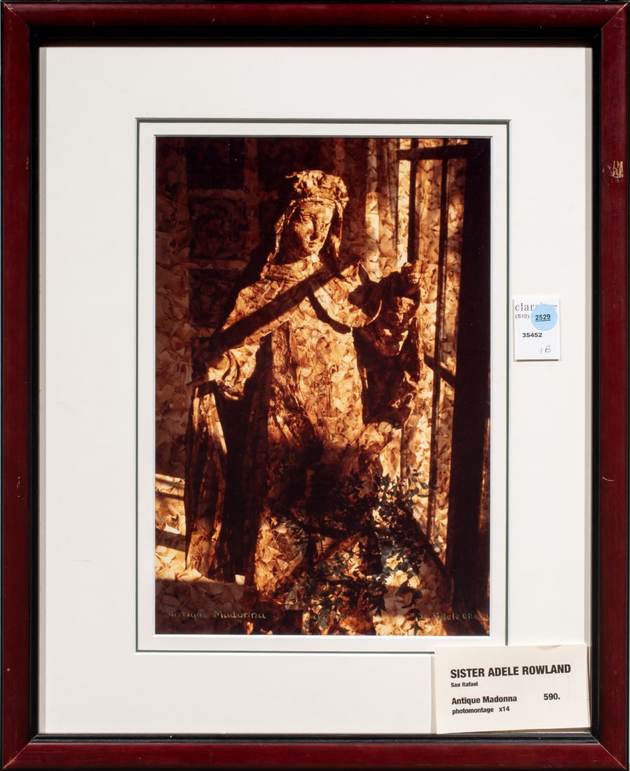 Photomontage, Sister Adele Rowland: Sister Adele Rowland (American, 1916-2015), "Antique Madonna," 1971, c-print photomontage, pencil signed and dated lower right, titled lower left, edition 14/25, overall (with frame): 21.5"h x