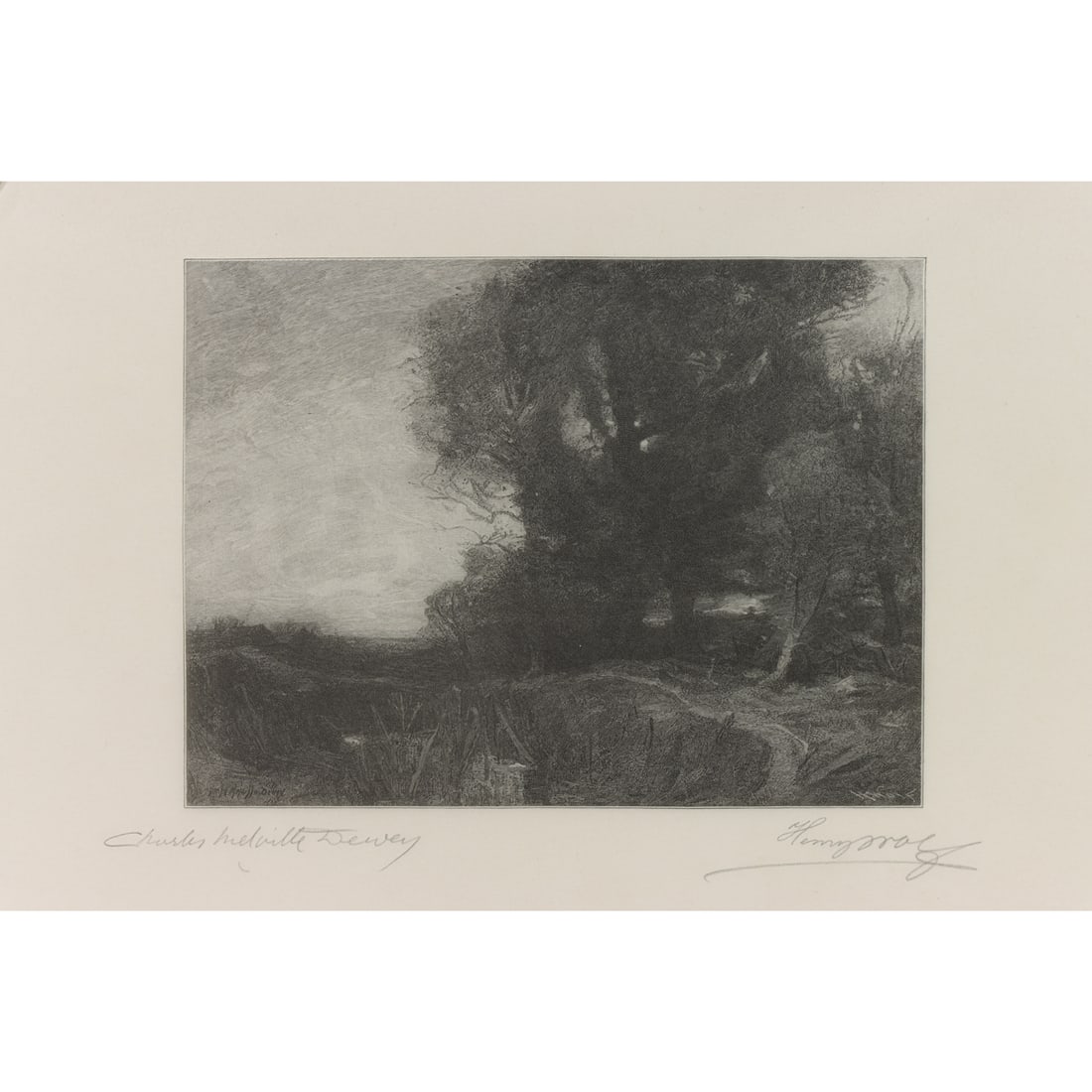 Print, After Charles Melville Dewey/Henry Wolf: After Charles Melville Dewey (American, 1849-1937)/Henry Wolf (American, 1849-1937), "Voice of the Trees," 1907, wood engraving, museum inventory no: 1963.30.26002, pencil signed lower left and lower