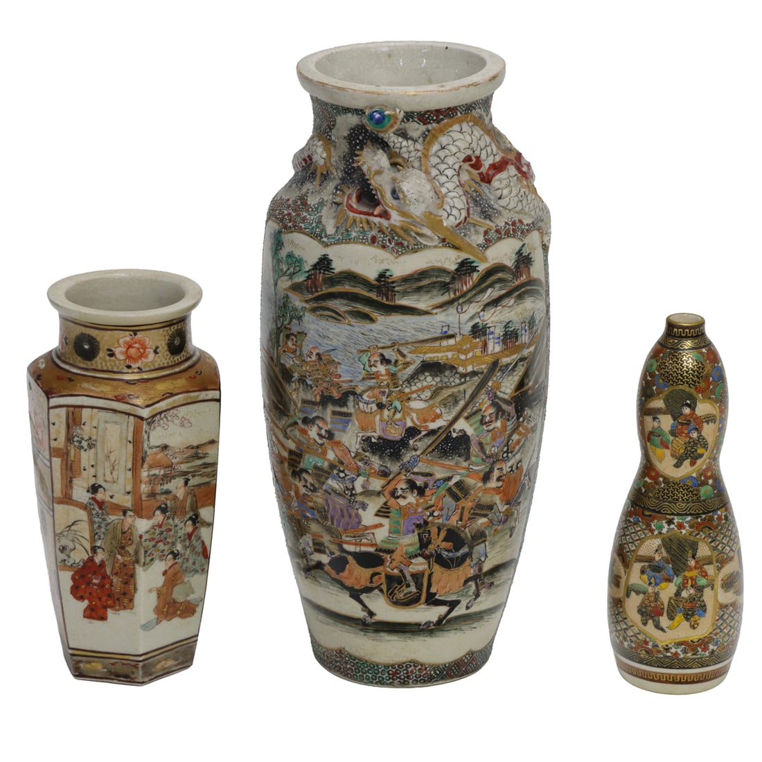 (lot of 3) Satsuma vases (1 of 4)