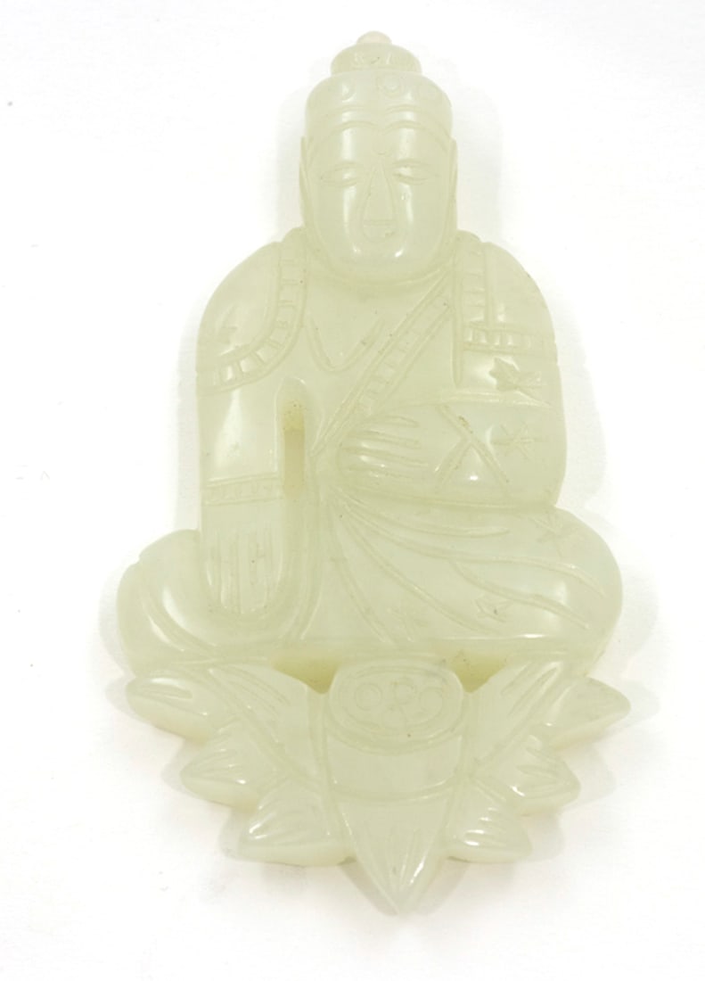 A Chinese white jade Buddha (1 of 1)
