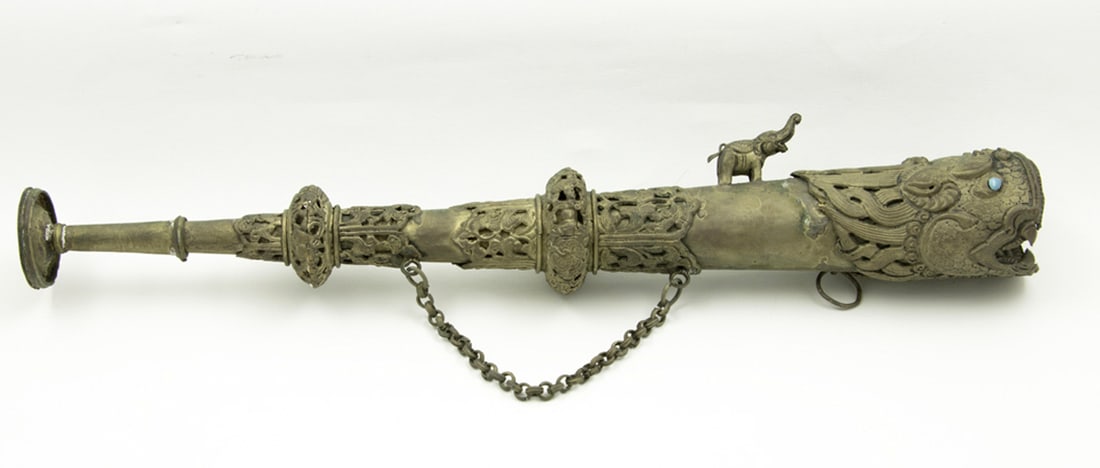 A Tibetan brass ritual trumpet (1 of 1)
