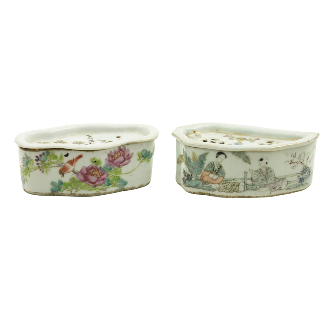 (lot of 2) Chinese famille rose cricket cages (1 of 5)