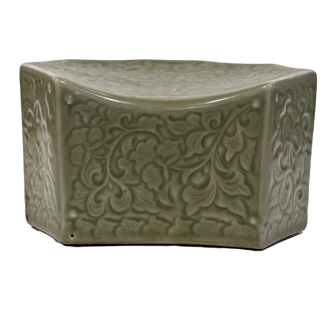 A Chinese Yaozhou celadon glazed head rest (1 of 3)