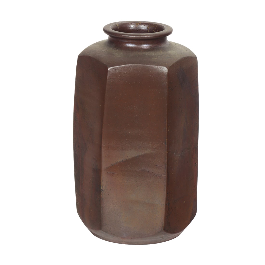 A Japanese brown glazed stoneware vase (1 of 1)