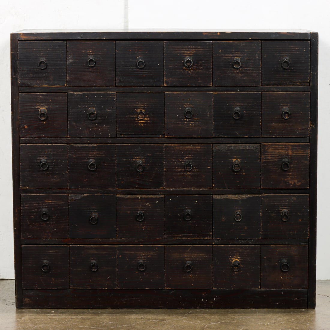 A kusuri medicine tansu: A kusuri medicine tansu. Meiji period, 23.75"h x 26"w x 11"d