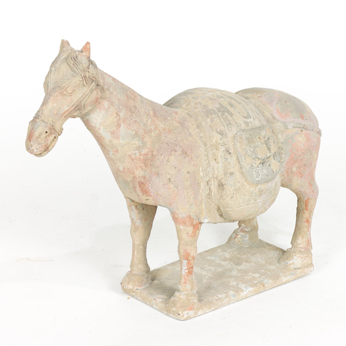 A Chinese painted pottery of a horse: A Chinese painted pottery of a horse. Northern Qi dynasty, 12" long.