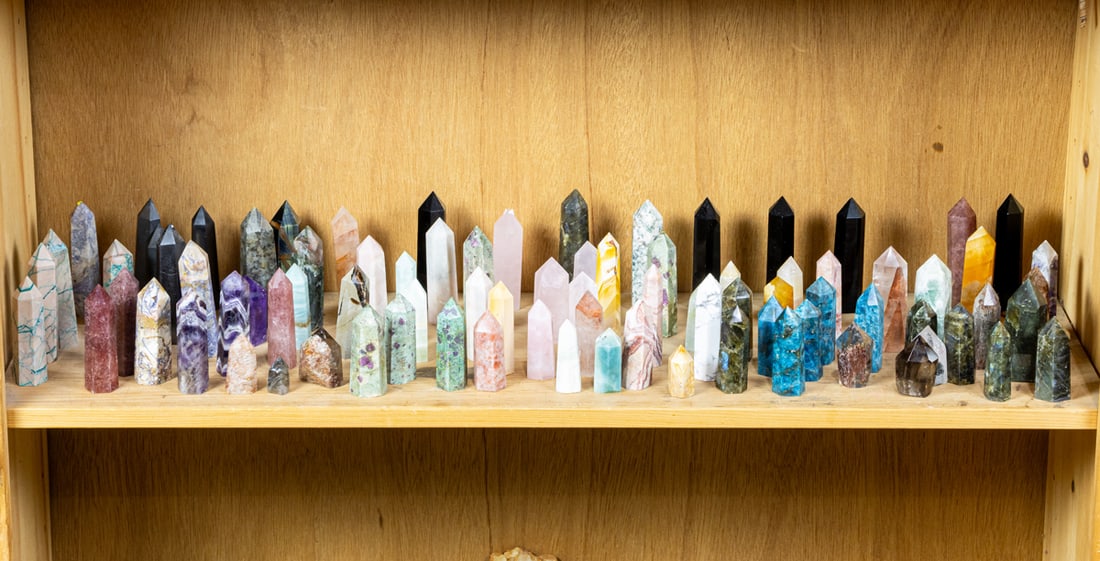 A shelf of mineral obelisk towers (1 of 1)