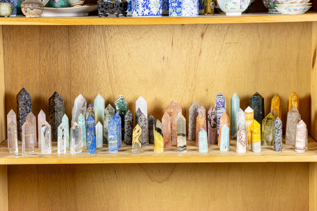 A shelf of mineral obelisk towers (1 of 1)